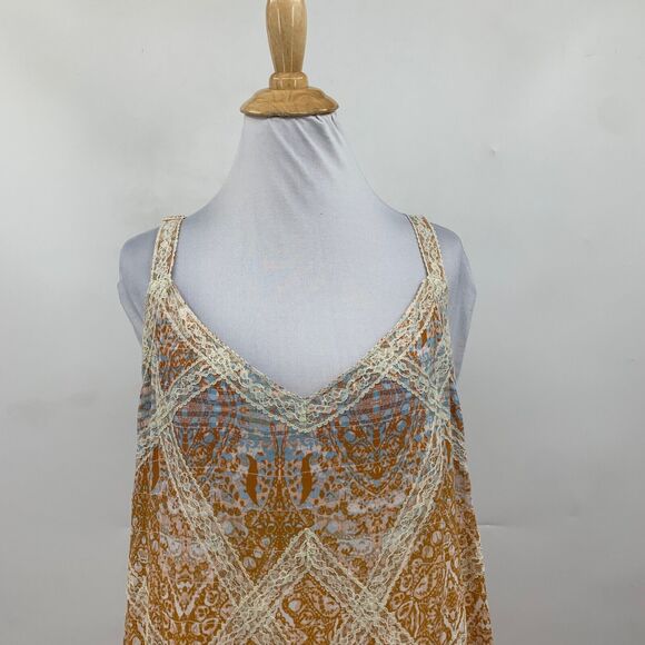 Sundance Dress Women 16 Multi Island Tales Coastal Chic Side Zip Lined Maxi - Picture 3 of 16